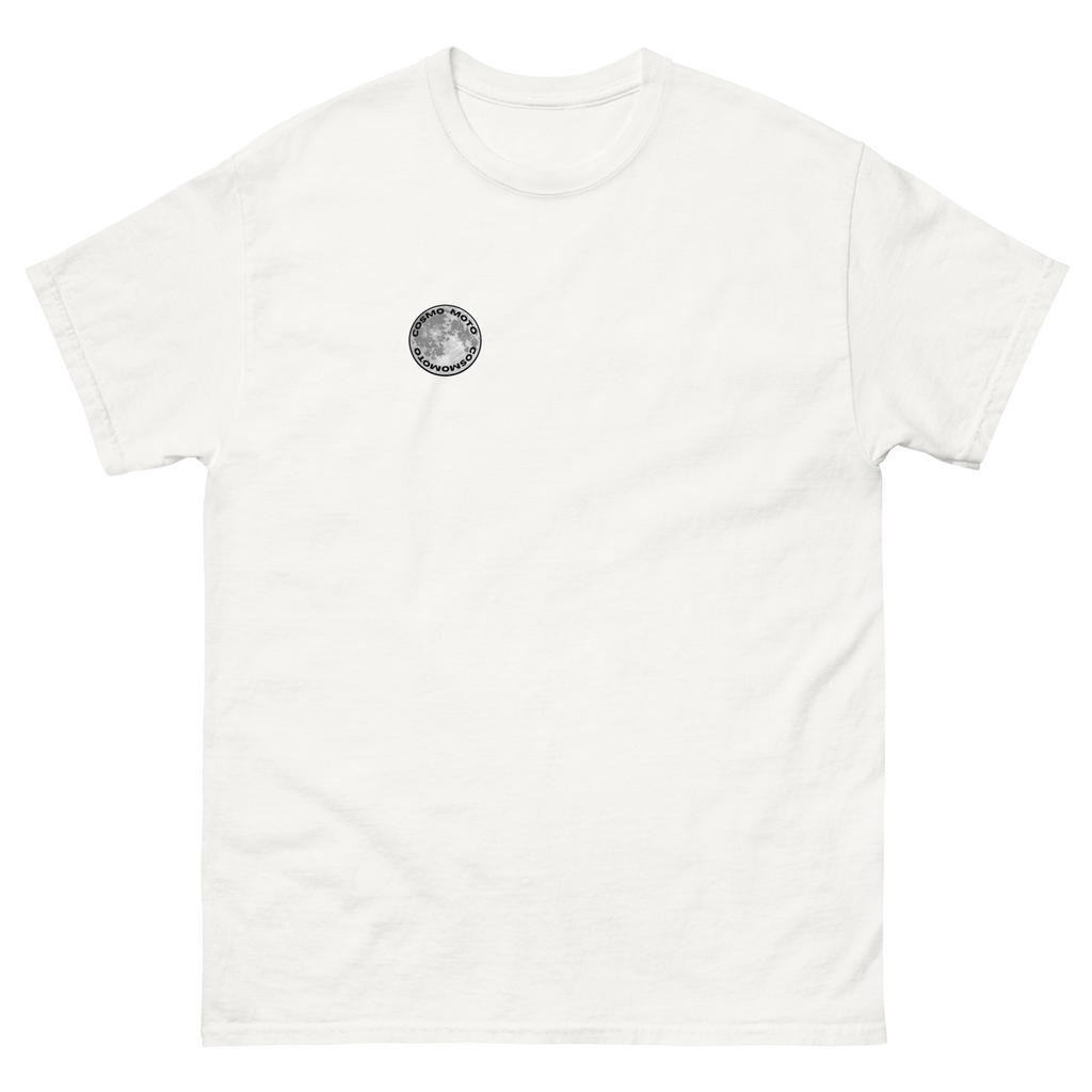 CM logo white tee