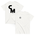CM logo white tee
